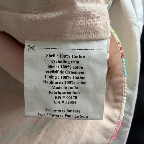 Fish Fry Anthropologie Cross Stitch Pink Pencil Skirt Size 4 - Picture 8 of 9